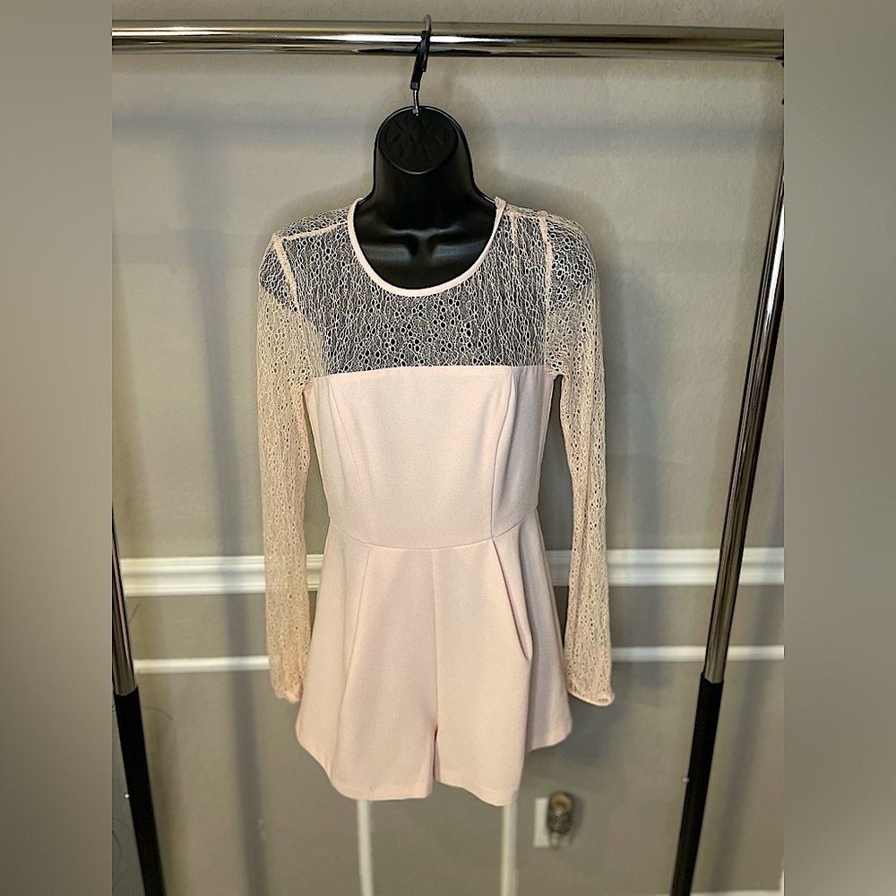 Forever 21 Pink Lace Romper